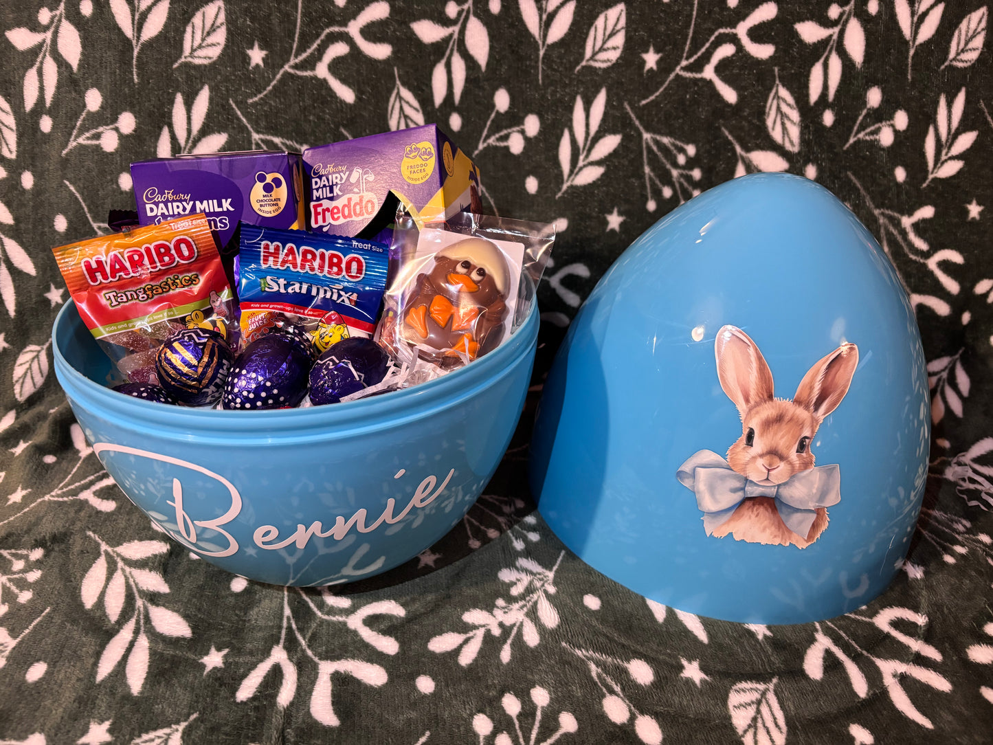 14" Blue Egg WITH CHOCOLATE